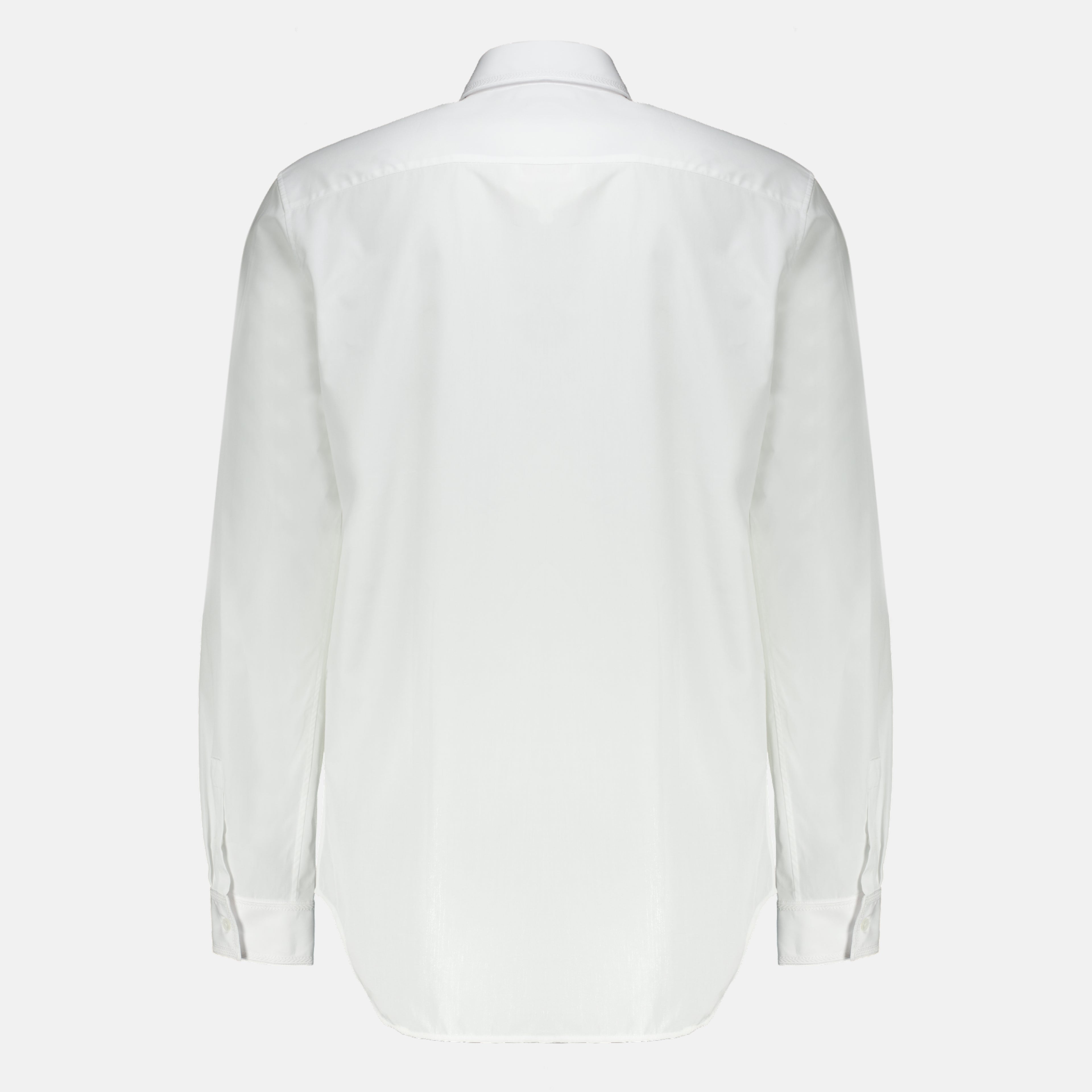 Chemises Camicia Bianca con Ricamo Moulures Dior Blanc Homme