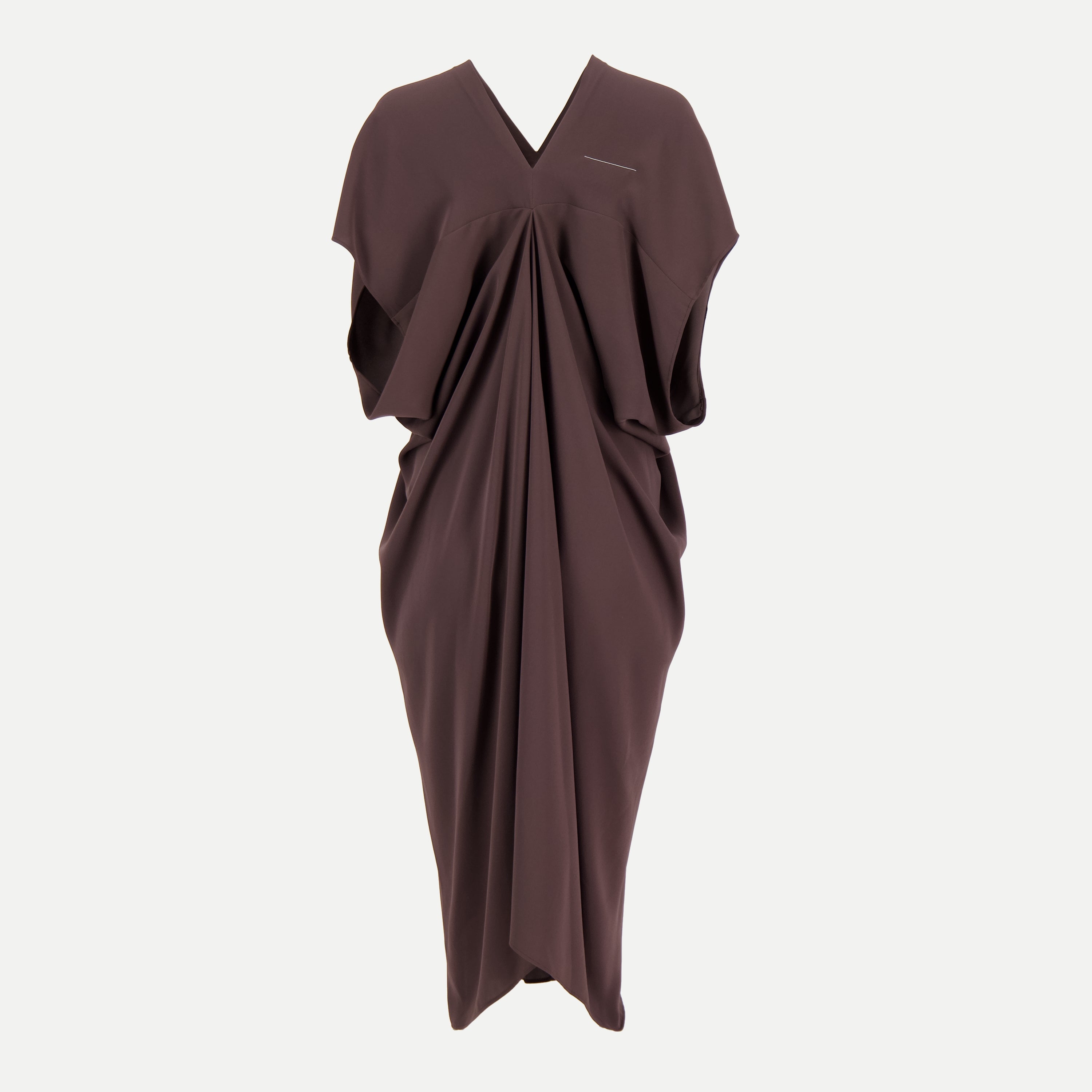 Robes Langes Kleid Mm6 Marron Femme