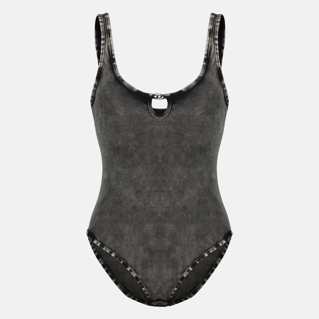 Immagine del body in cotone bianco Maura del marchio Diesel per donna - Collezione Primavera-Estate 2026 - Vista frontale