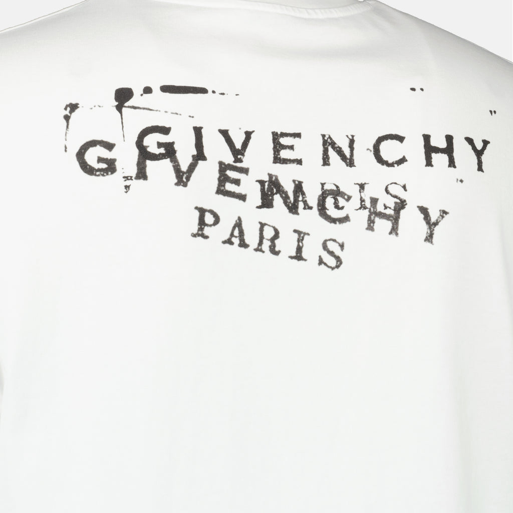 Imagem da t-shirt branca Givenchy Stamp para Homem - Temporada Primavera-Verão 2026 - Vista Detalhada_2