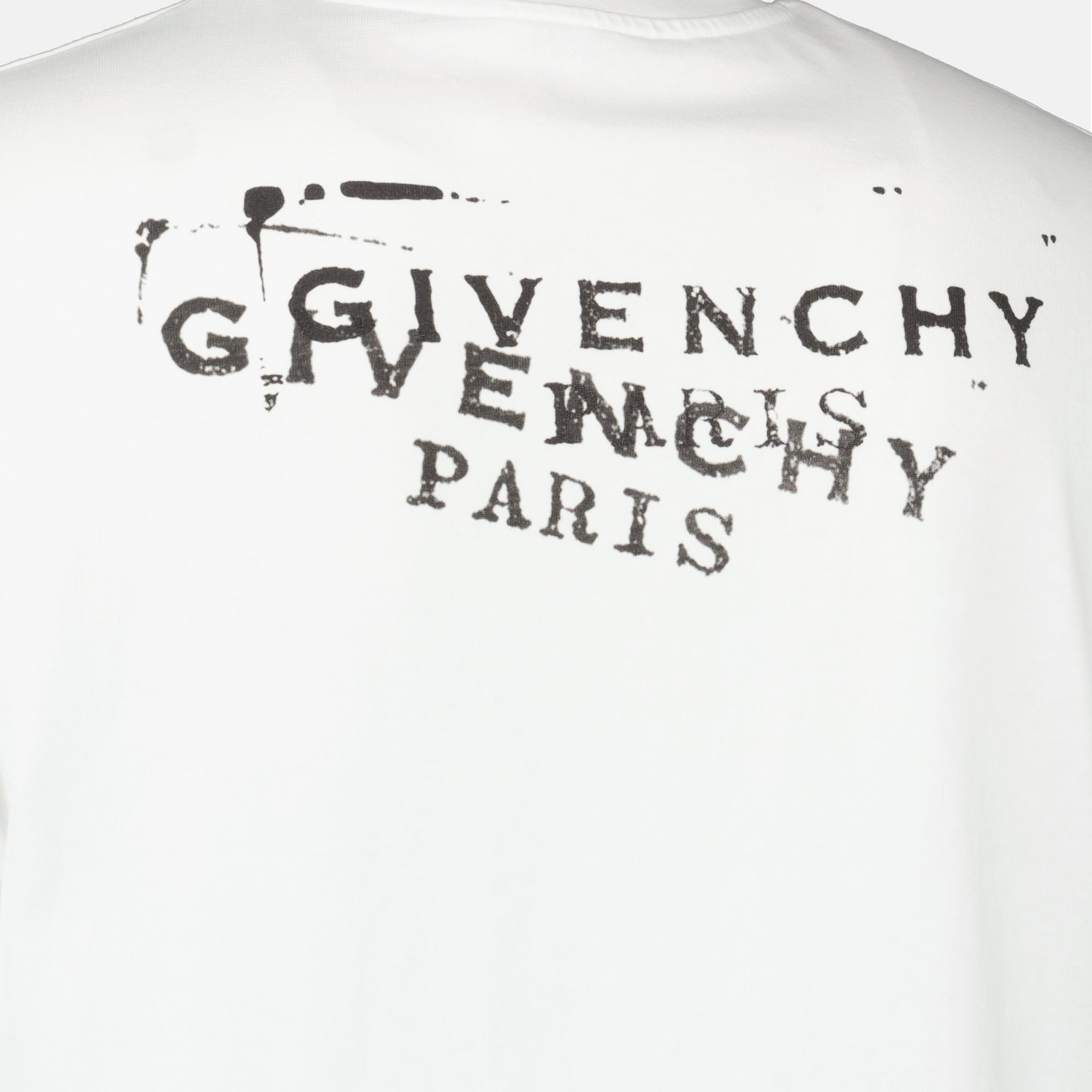 Bild des weißen Givenchy Stamp T-Shirts für Herren - Frühjahr-Sommer 2026 - Detailansicht_2
