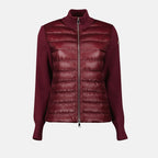 Vestes Veste bi-matière matelassé Moncler Bordeaux Femme