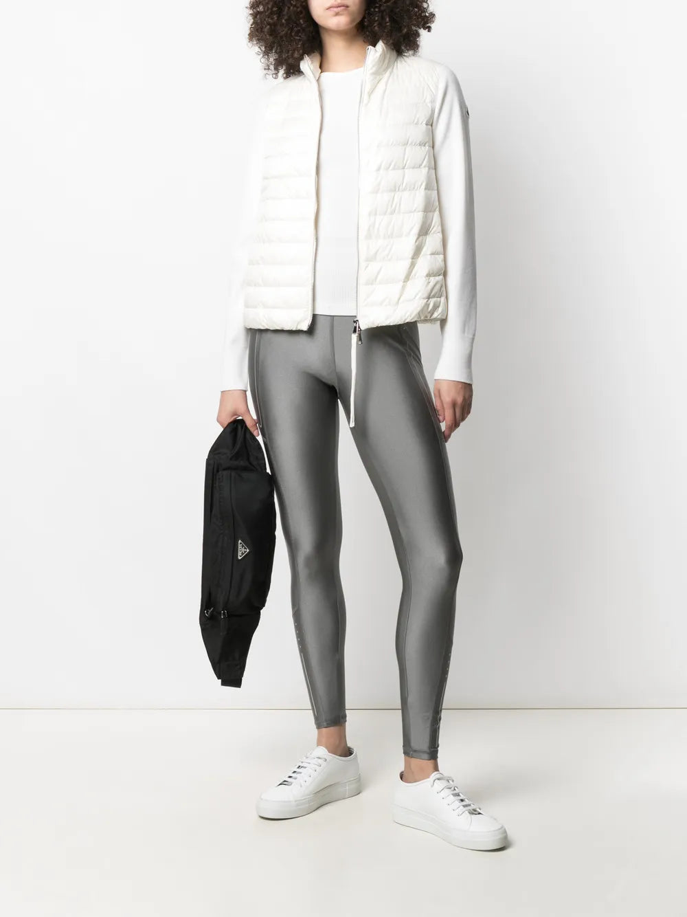 Pantalons Legging gris Moncler Gris Femme