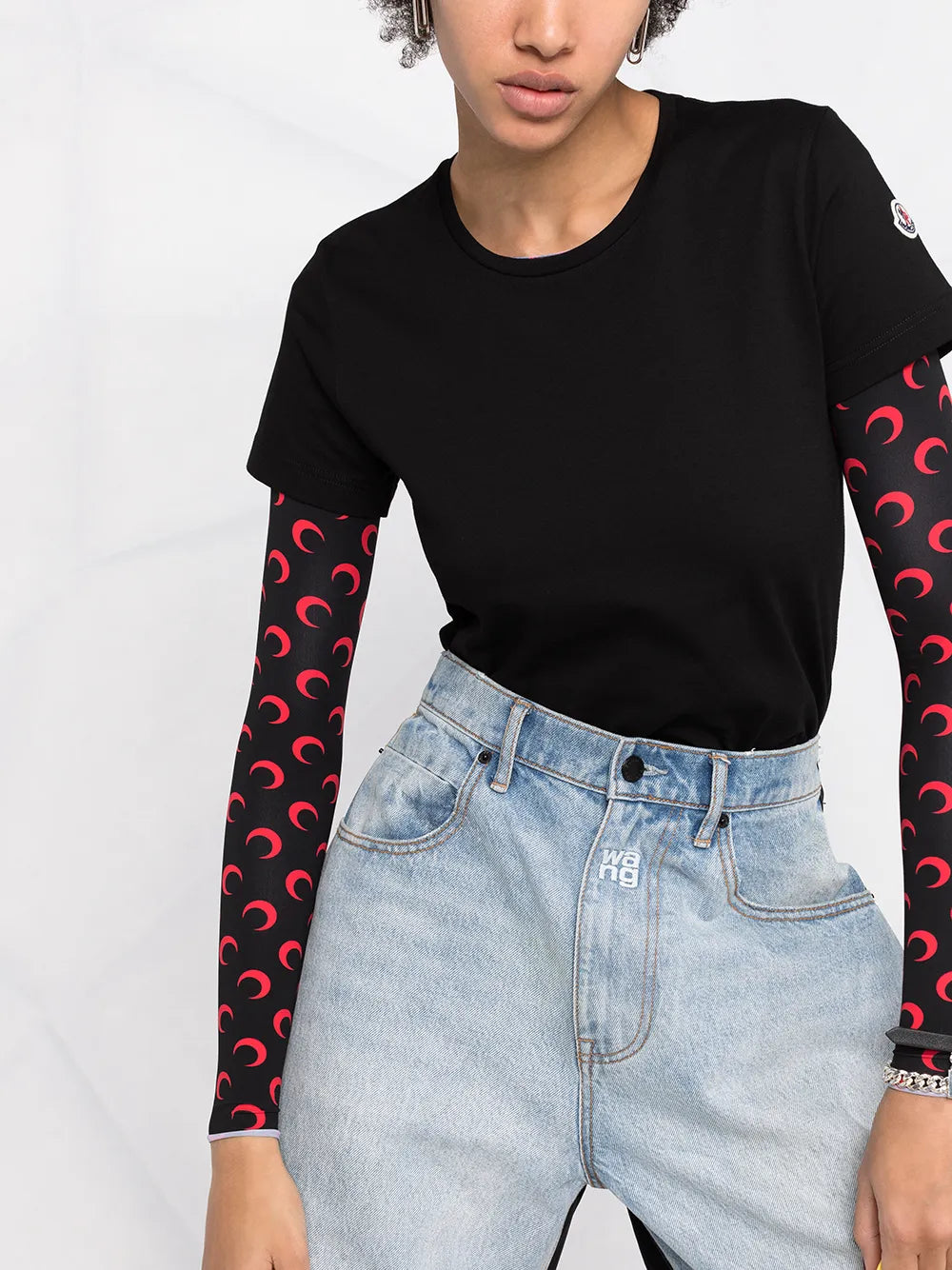 T-shirts T-shirt à logo Moncler Noir Femme