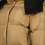 Image of the Moncler Castelnou brown quilted down jacket for women - Fall-Winter 2025 - Detailed View_1