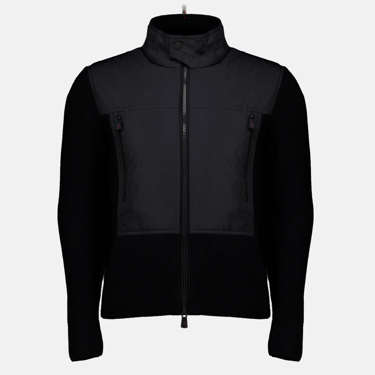 Vestes バイカラーの黒いカーディガン Moncler Grenoble Noir Homme