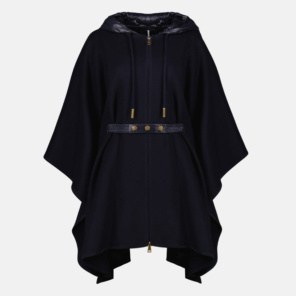 Vestes Capa de Lana Azul Marino Moncler Bleu foncé Femme