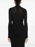 Malhas Pullover de Lã Saint Laurent Preto Femme