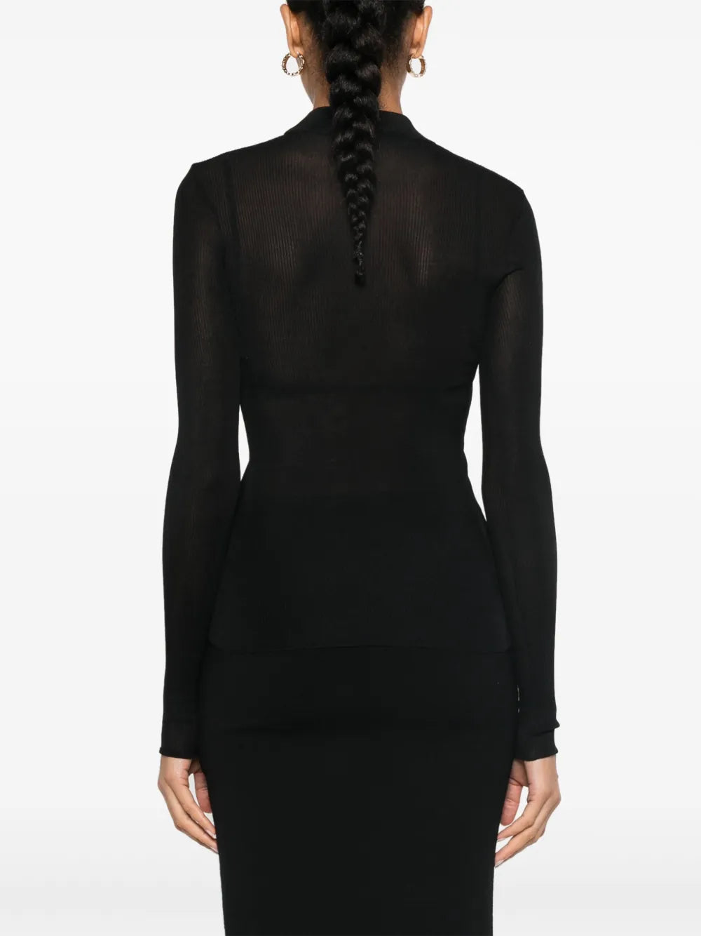Malhas Pullover de Lã Saint Laurent Preto Femme