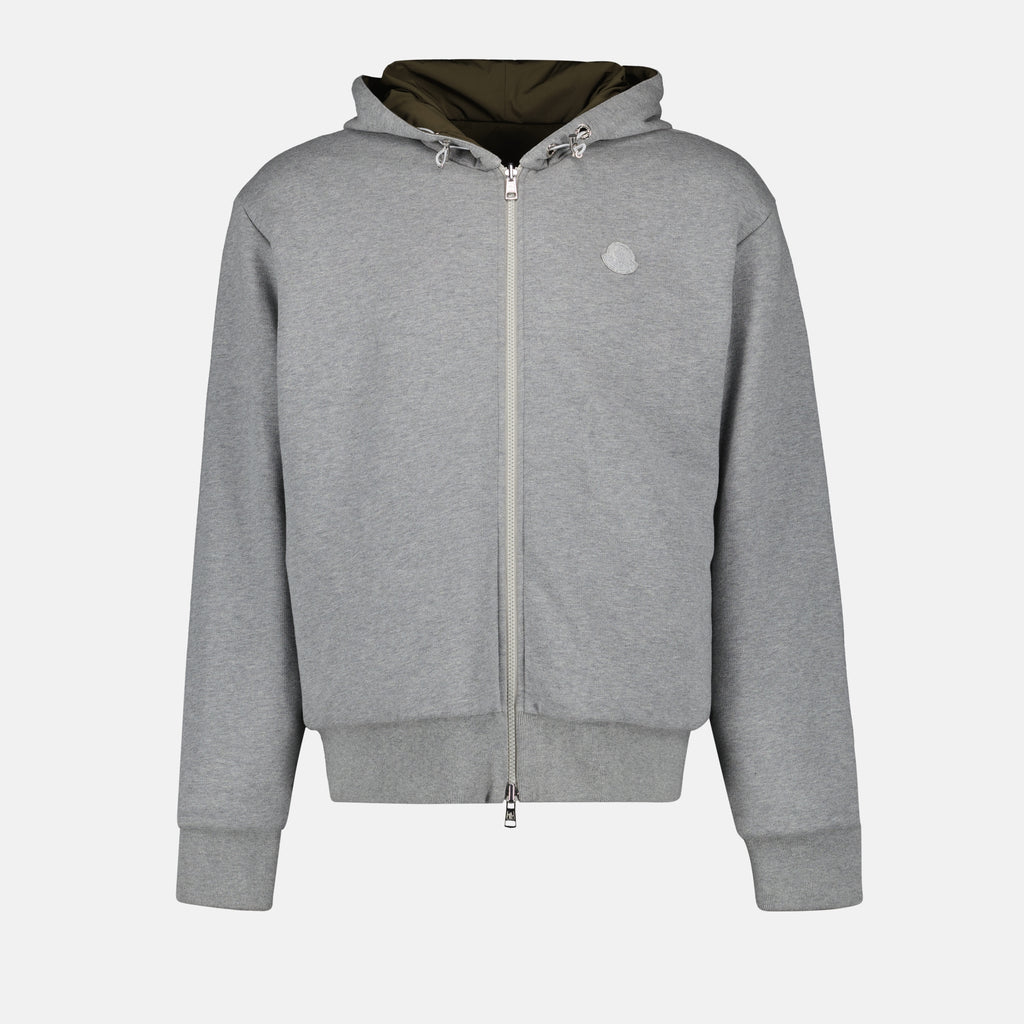 Sweatshirts Sweat zippé réversible Moncler Vert Homme