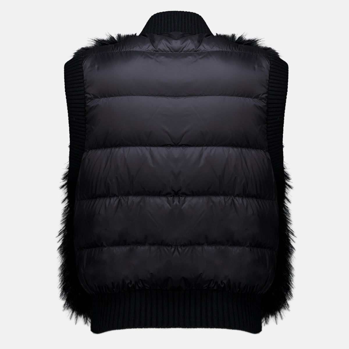 Vestes Doudoune sans manches en laine Moncler Noir Femme
