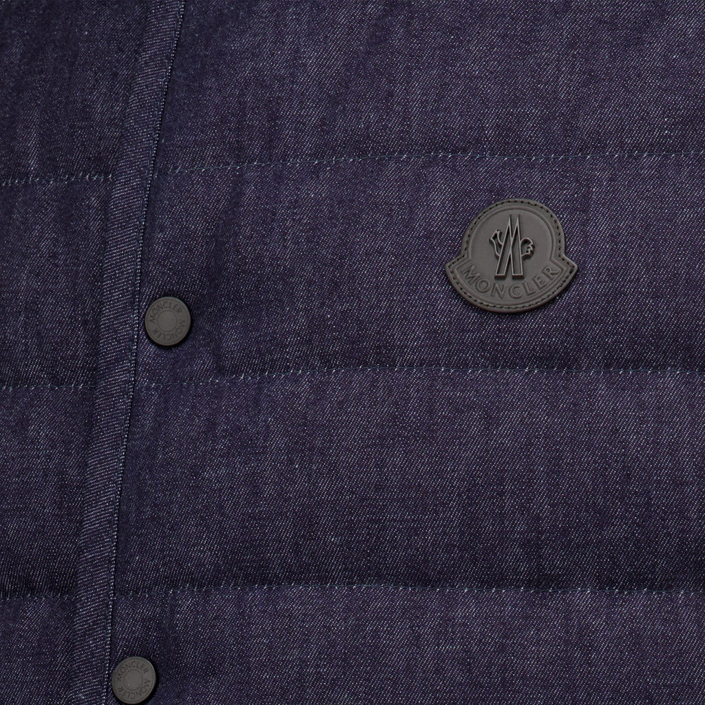 Vestes Doudoune sans manches Liorane en denim Moncler Bleu foncé Homme