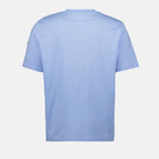 T-shirts T-shirt à logo brodé Moncler Bleu Homme