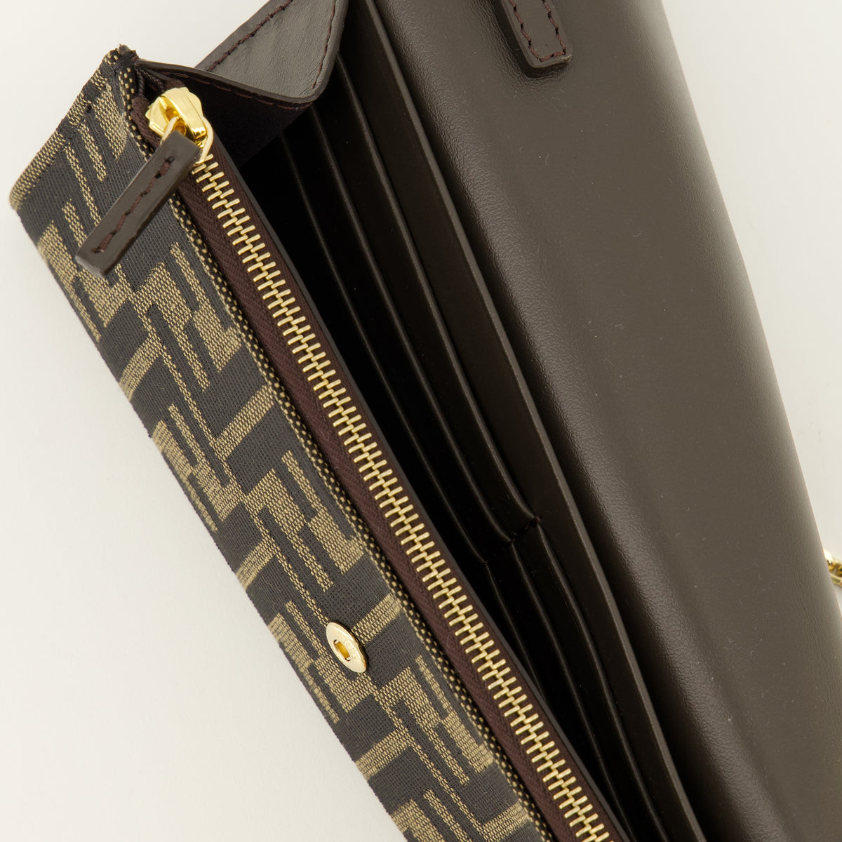 Petite maroquinerie Cartera FF Chain Fendi Marron Femme