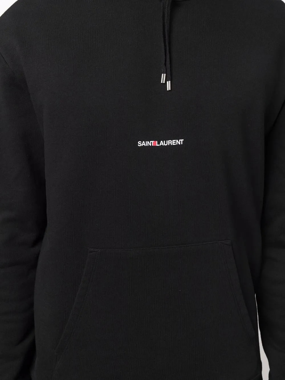 Sweatshirts Sweat à capuche à logo Saint Laurent Noir Homme