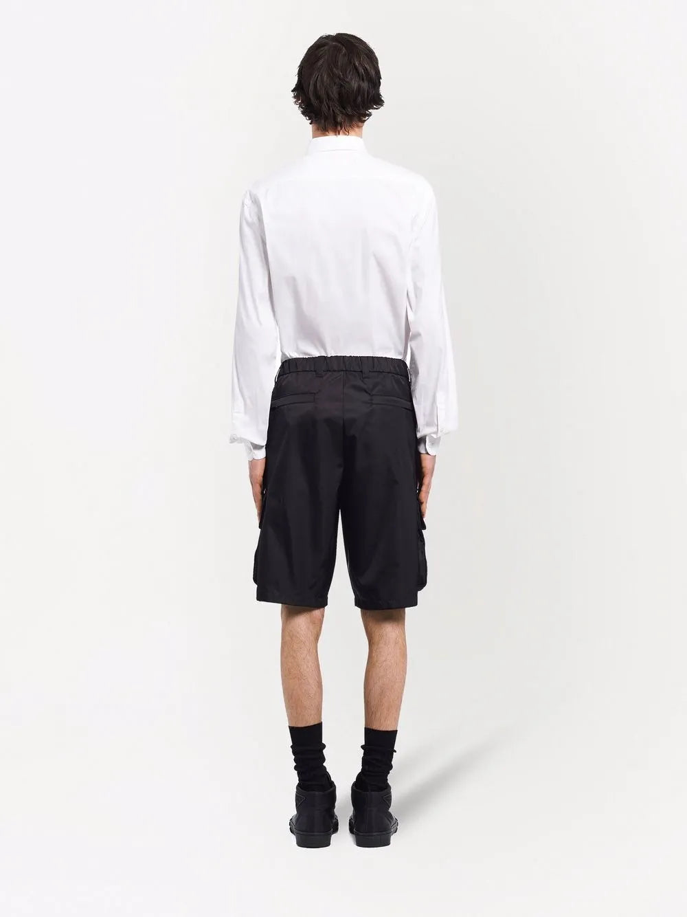 Shorts Short cargo in Re-Nylon Prada Black Man