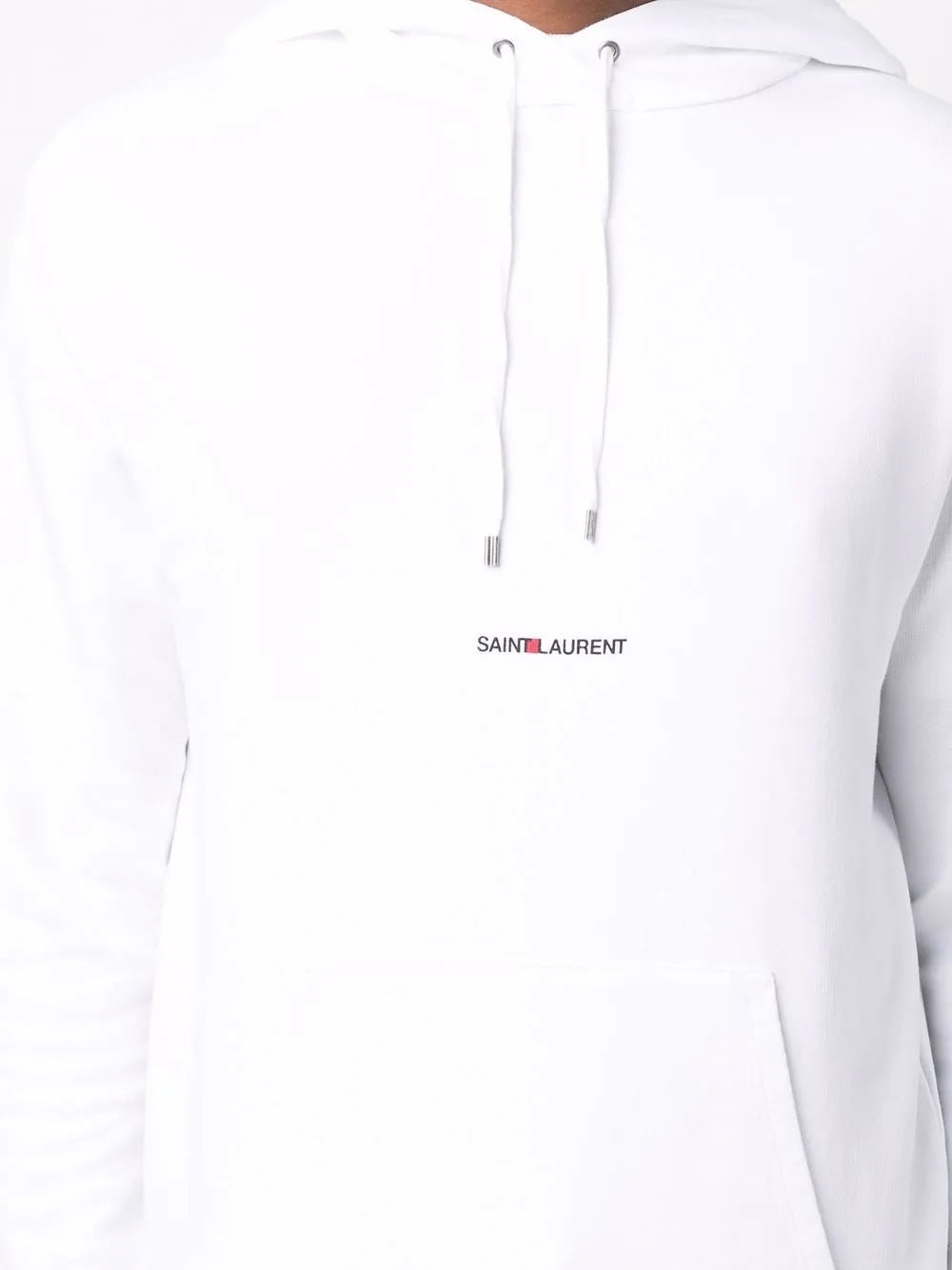 Sweatshirts Sweat à capuche à logo Saint Laurent Blanc Homme
