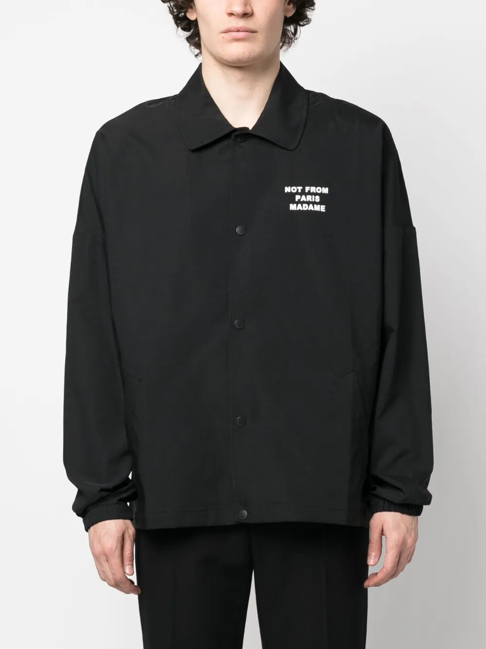 Jackets Slogan Windbreaker Drole De Monsieur Black Homme