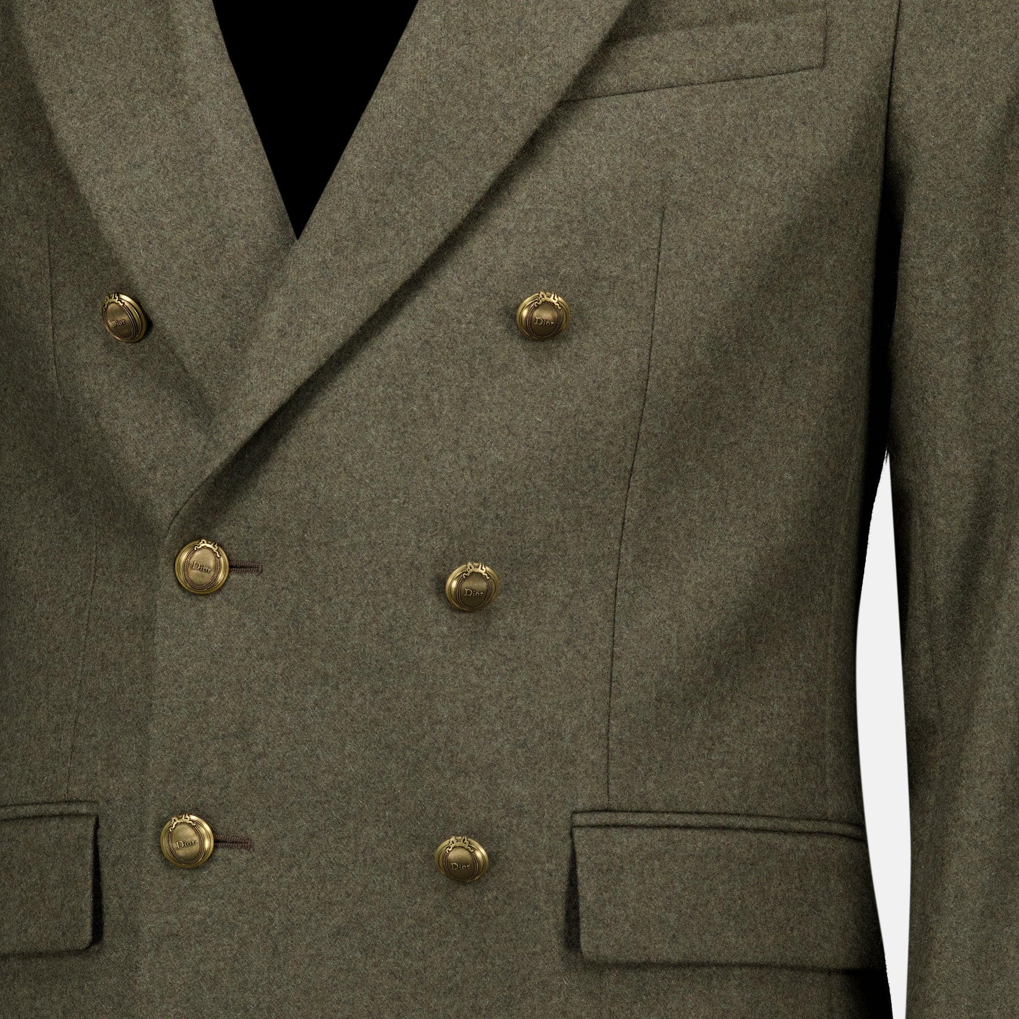 Vestes Khaki Wollblazer Dior Kaki Homme