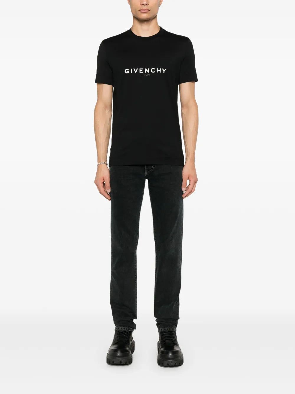 T-shirts T-shirt à logo inversé Givenchy Noir Homme