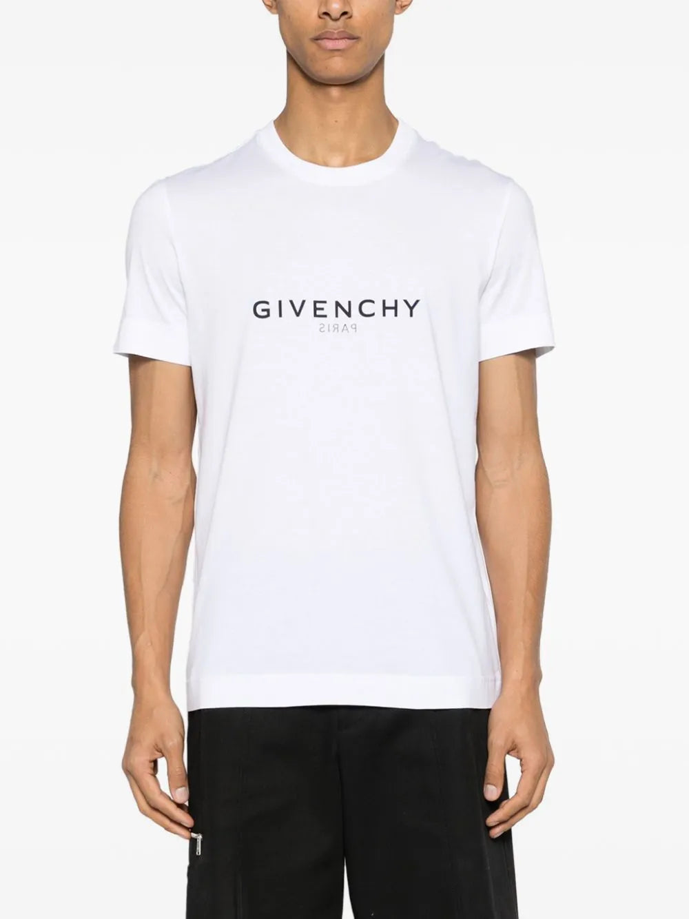 T-shirts T-shirt à logo inversé Givenchy Blanc Homme