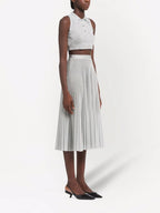 Tops Crop-top en lurex Prada Argenté Femme