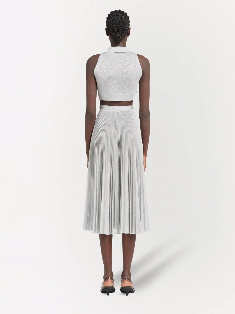 Tops Crop-top en lurex Prada Argenté Femme