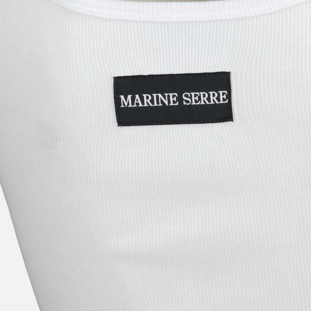 Robes Robe longue en coton blanche Marine Serre Blanc Femme