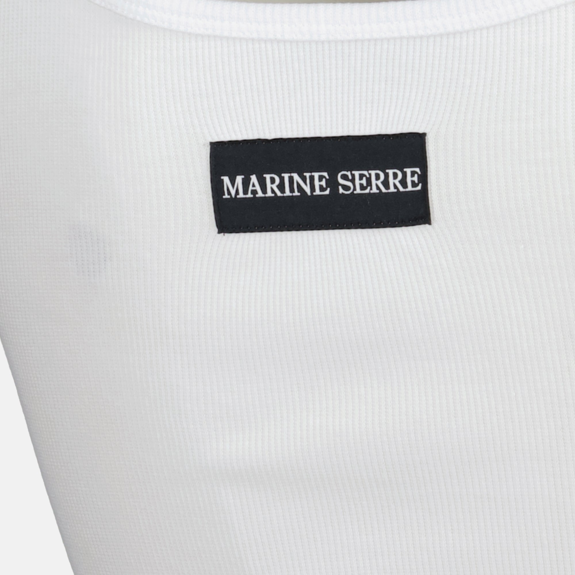 Robes Abito lungo bianco in cotone Marine Serre Blanc Femme