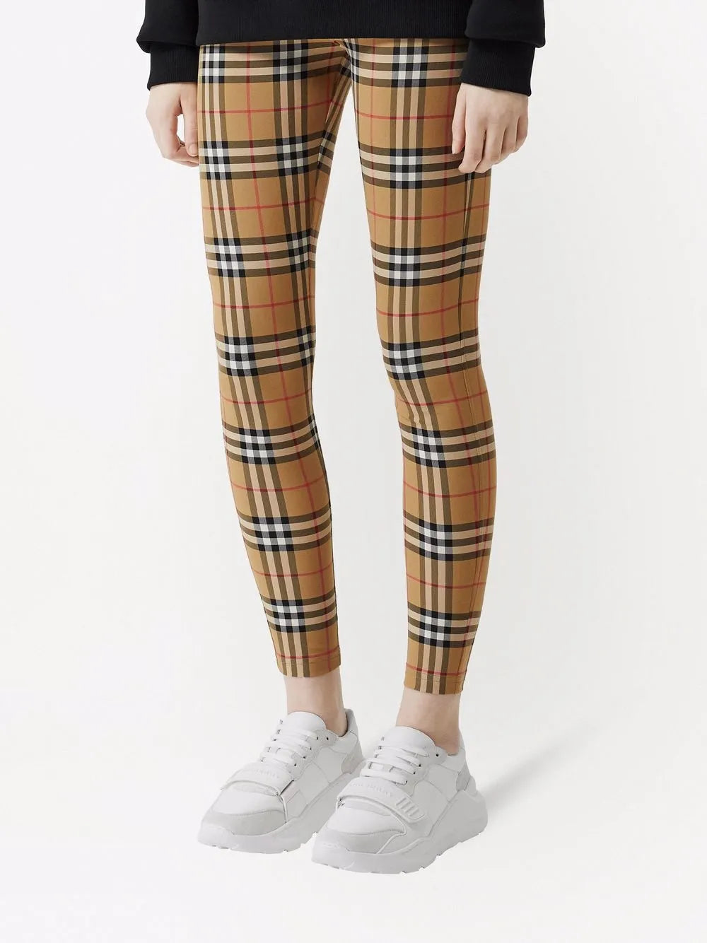 Pantalones Legging de cuadros Burberry Marrón Mujeres