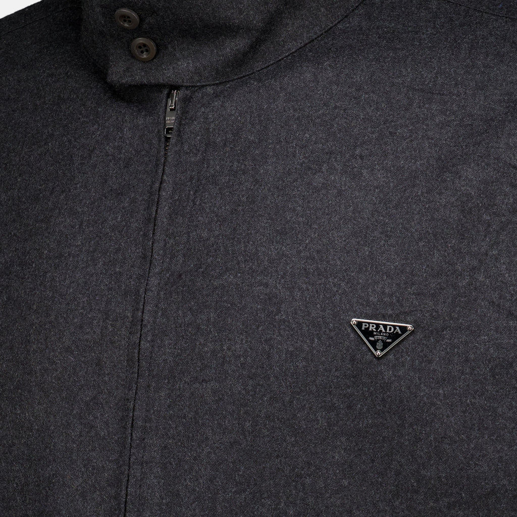 Chemises ウールジップジャケット Prada Gris Homme