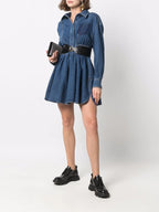 Robes Robe en denim Alexander McQueen Bleu foncé Femme