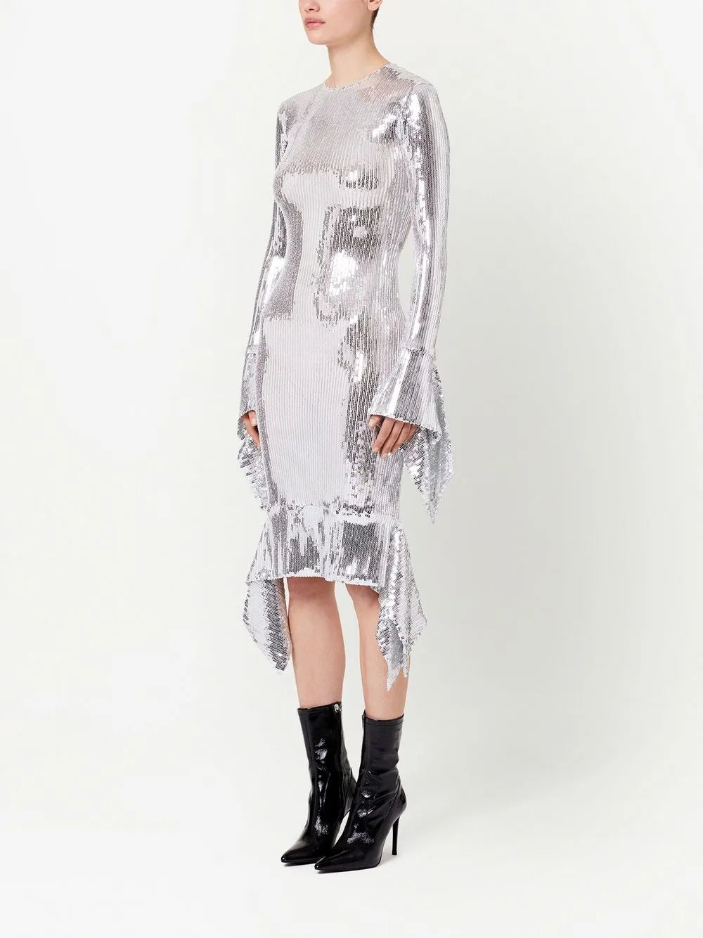 Robes Robe à sequins Ami PARIS Argenté Femme