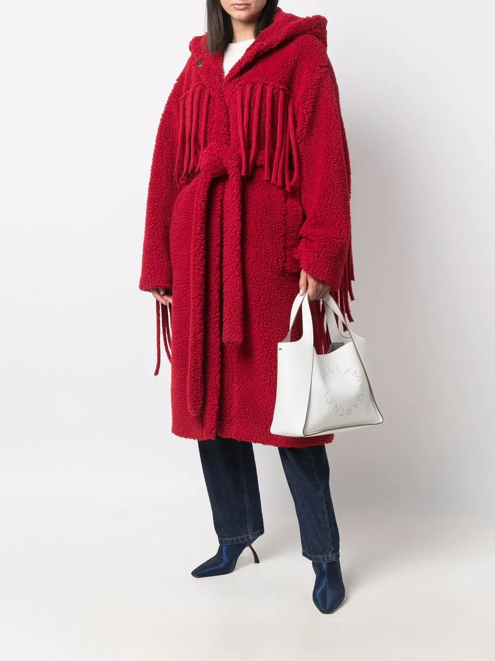 Coats Fringe Coat Stella McCartney Red Women