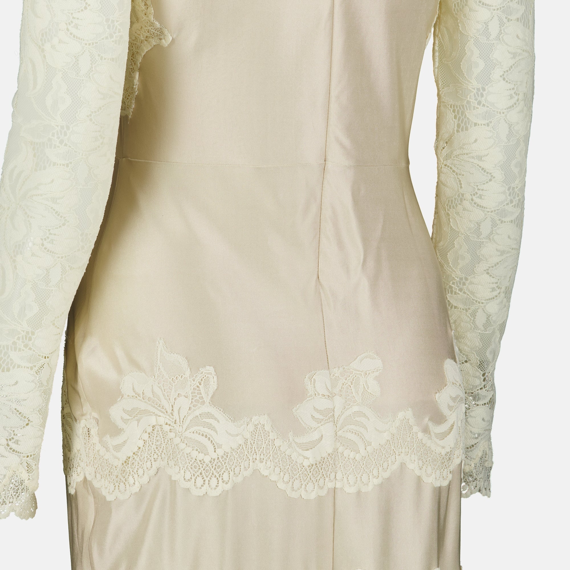 Robes Vestido Largo de Encaje Beige Rabanne Beige Femme