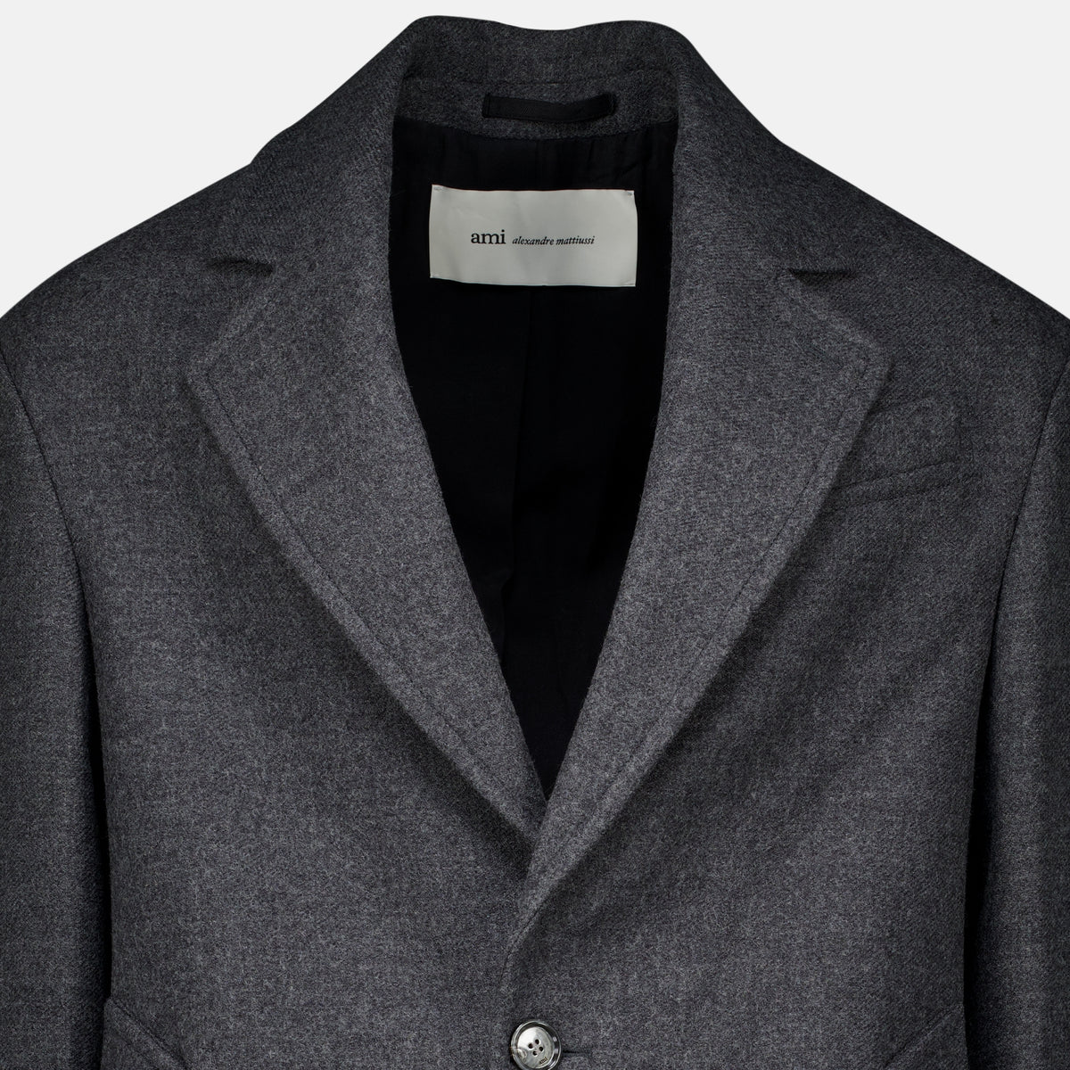 Manteaux Grau Wolle Mantel Ami PARIS Gris Homme
