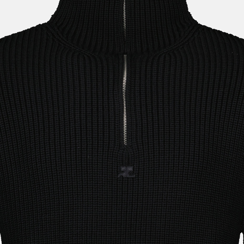 Image of the Courrèges Trucker Sweater for Men - Fall-Winter 2025 - Detailed View 3