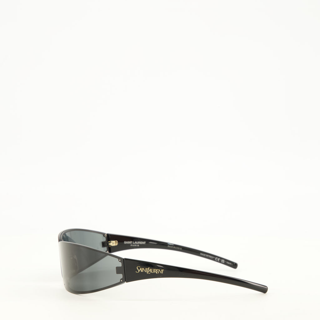 Lunettes SL 963 Schwarze Sonnenbrille Saint Laurent Noir Unisexe