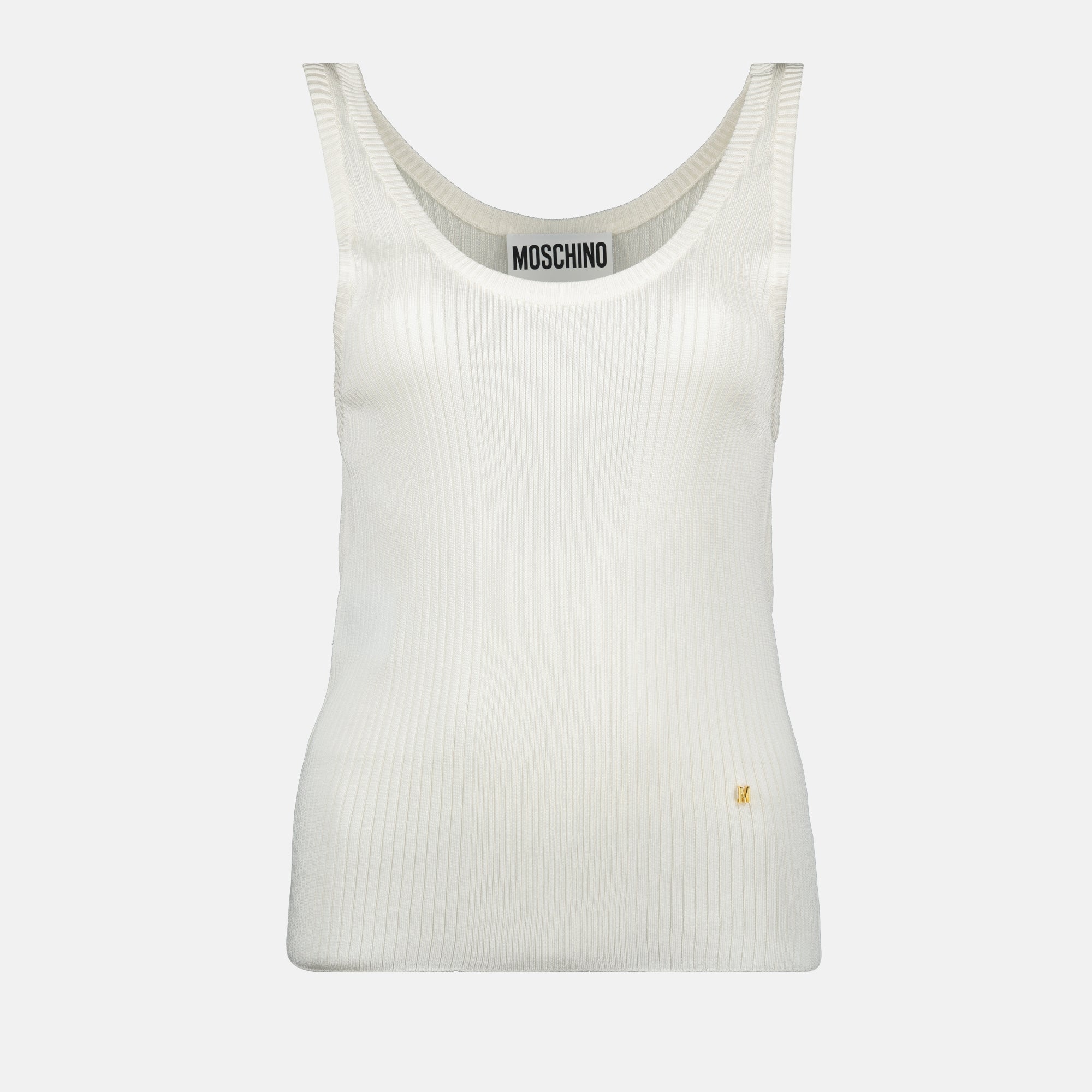 Tops Ribbed Top Moschino White Women