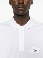 Polo shirts Embroidered Polo Fendi White Homme