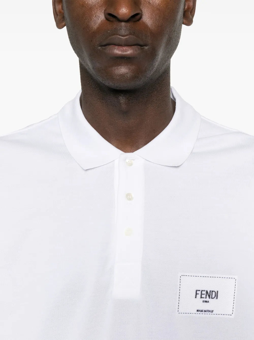 Polo shirts Embroidered Polo Fendi White Homme