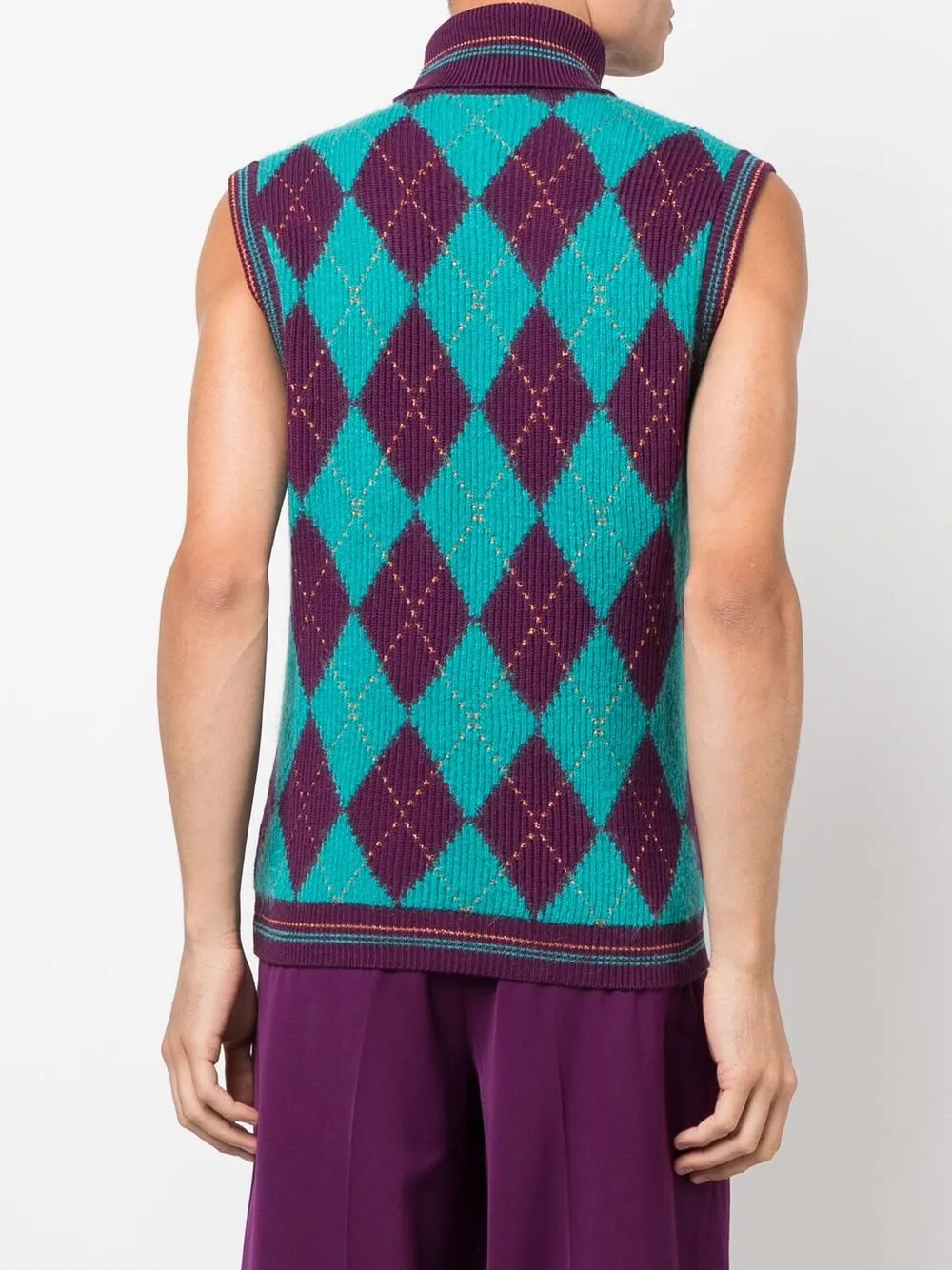 Knitwear Sleeveless Sweater Versace Purple Men