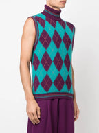 Knitwear Sleeveless Sweater Versace Purple Men