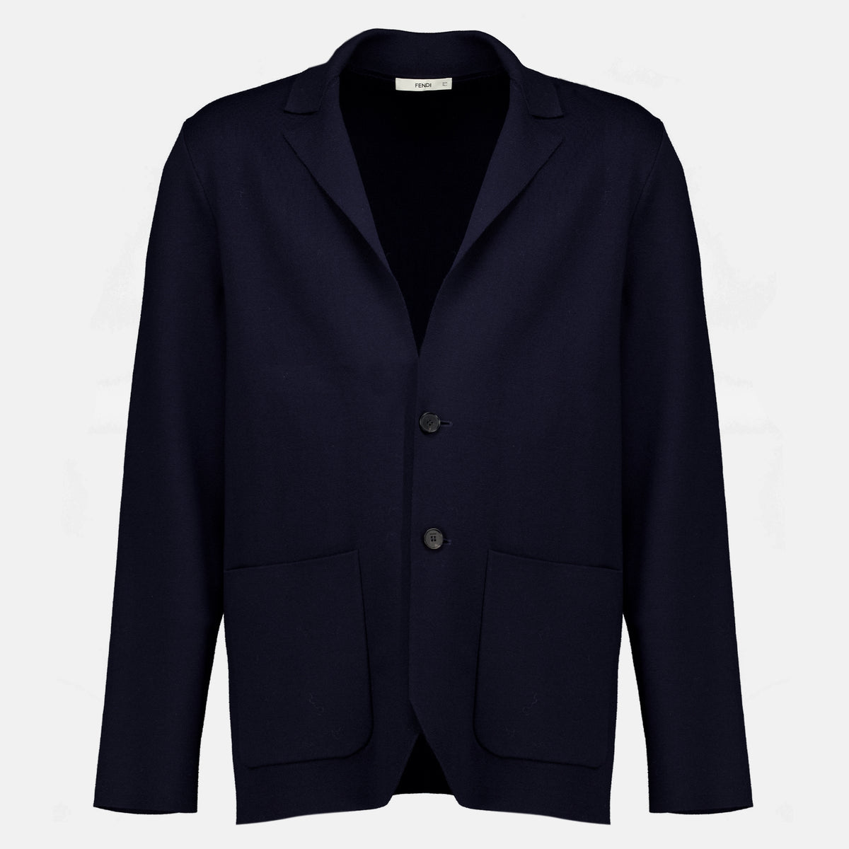 Vestes Veste bleu foncé en laine souple Fendi Bleu foncé Homme
