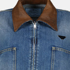 Vestes Veste en jean courte Prada Bleu Femme