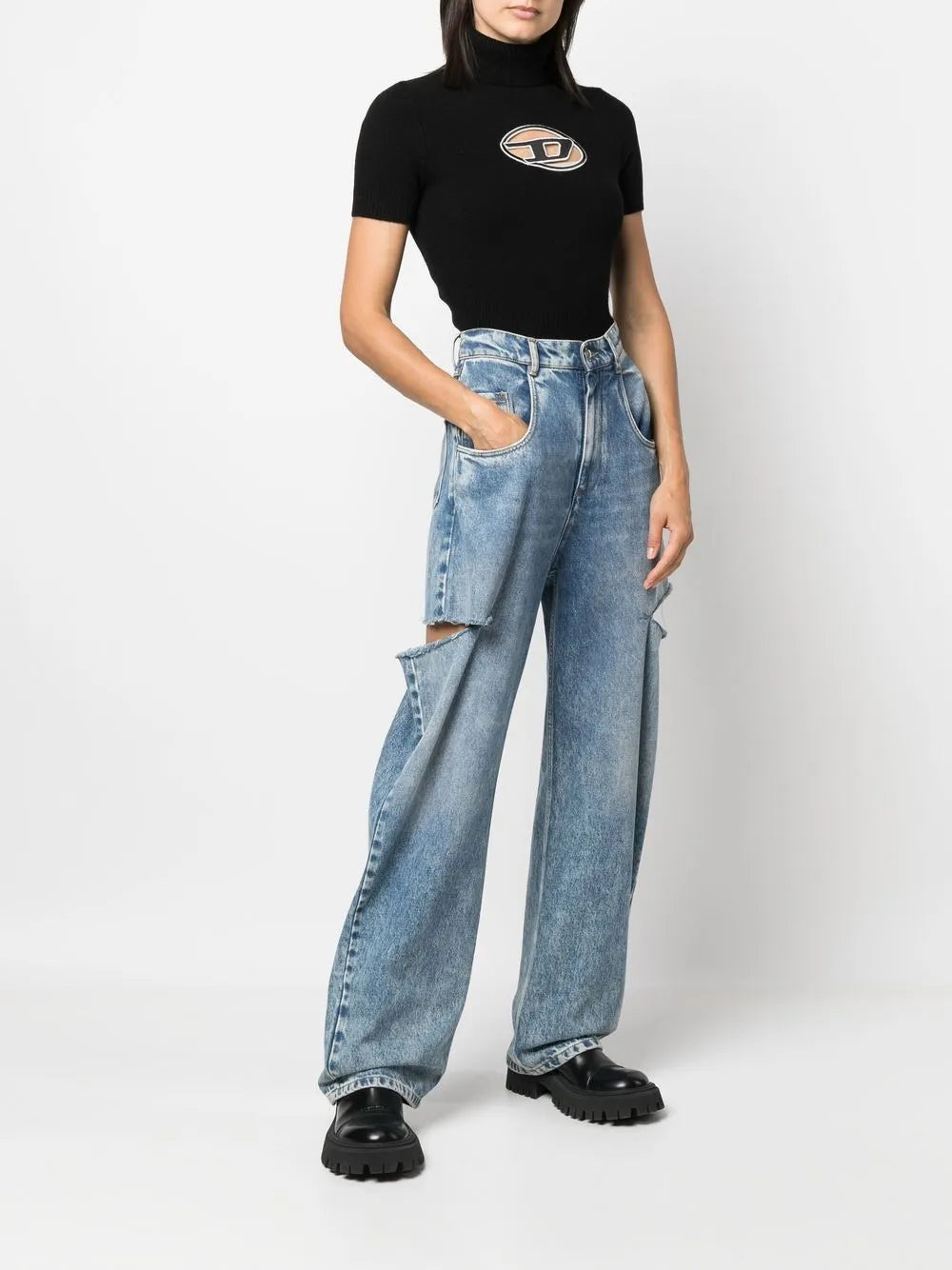 니트웨어 M-Argaret 스웨터 Diesel 검은색 Femme