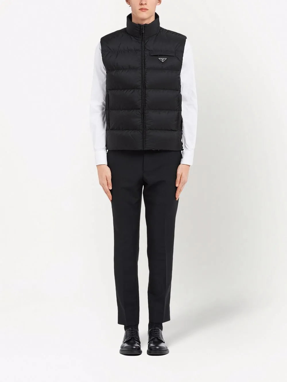 Prada Re-Nylon sleeveless down jacket - Men – myCompañero Prada Re-Nylon sleeveless down jacket - Men – myCompañero
