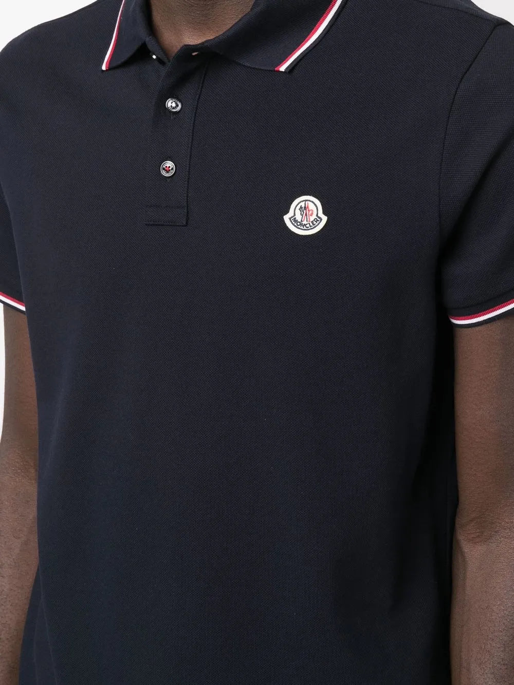 Polo shirts Logo and Trim Polo Moncler Dark blue Man