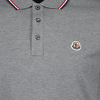 Polos Polo à logo et liseré Moncler Gris Homme