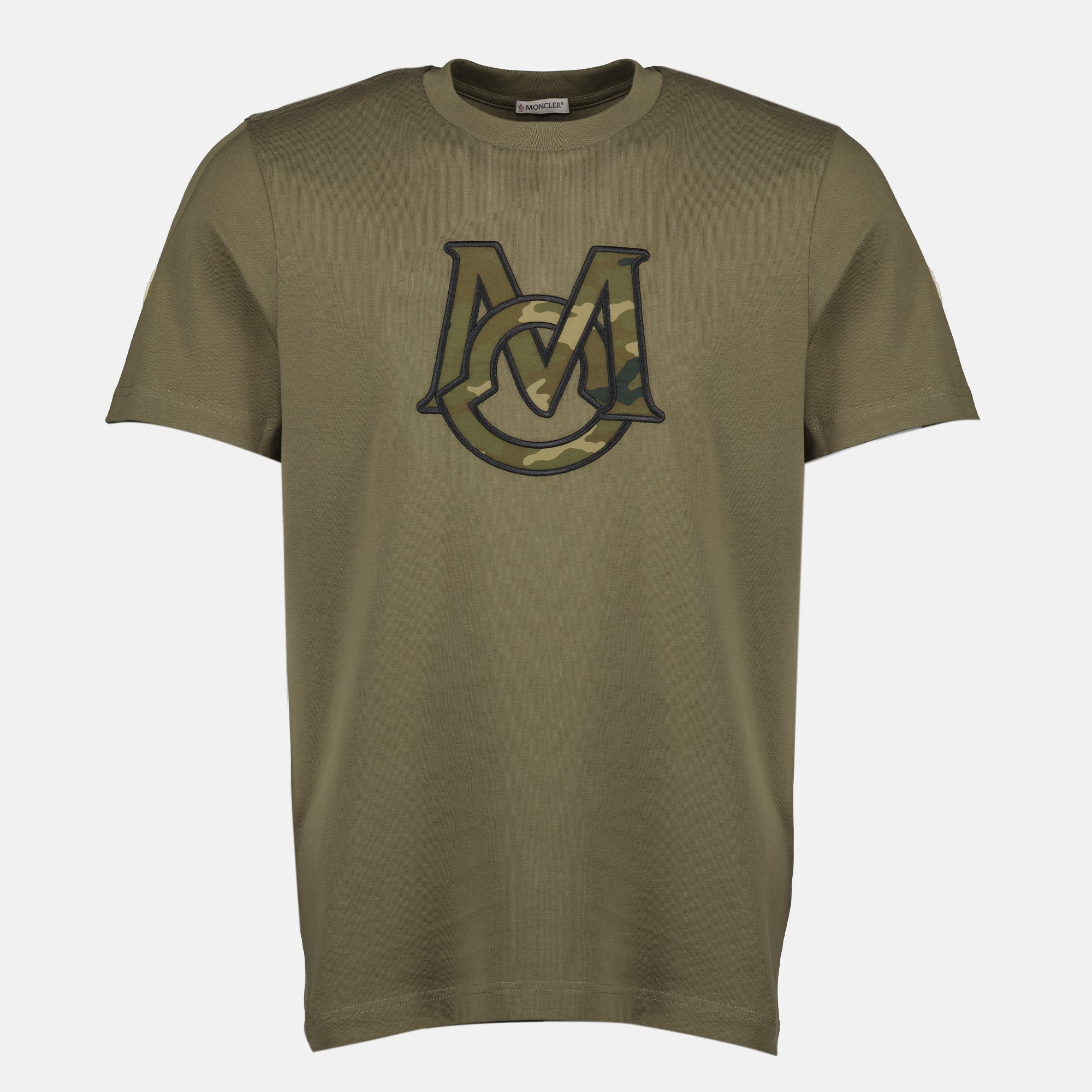 T-Shirts Monogram T-Shirt Moncler Khaki Herren